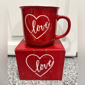 NWT Red LOVE Mug In Gift Box